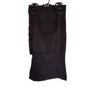 FIT Shapewear 3-Piece Set‎ XL Seamless Black Bodysuit Tank & Brief NWOT
